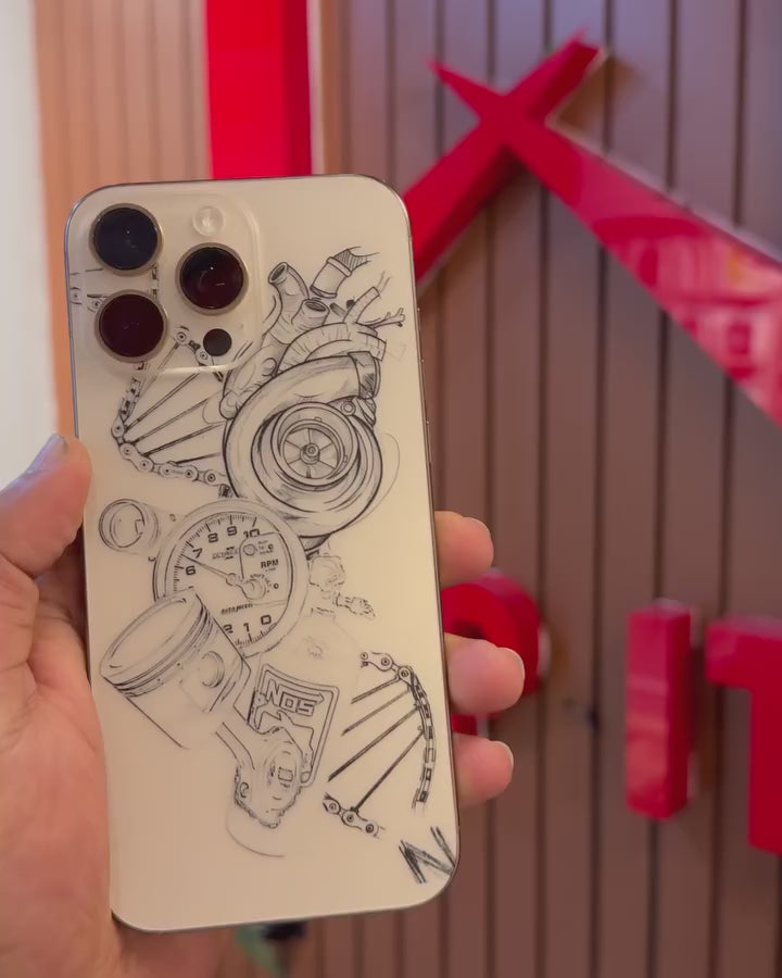 Turbocharge Engine Sketch Translucent Skin