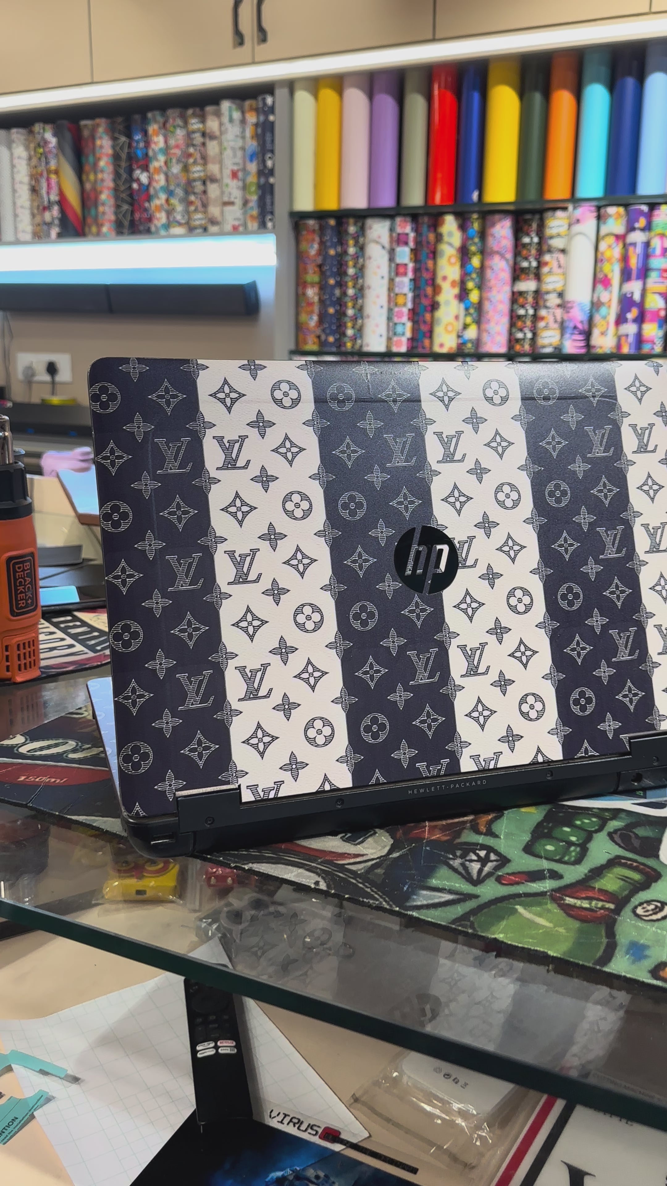 Luxe Monogram – Designer Laptop Skin Wrap