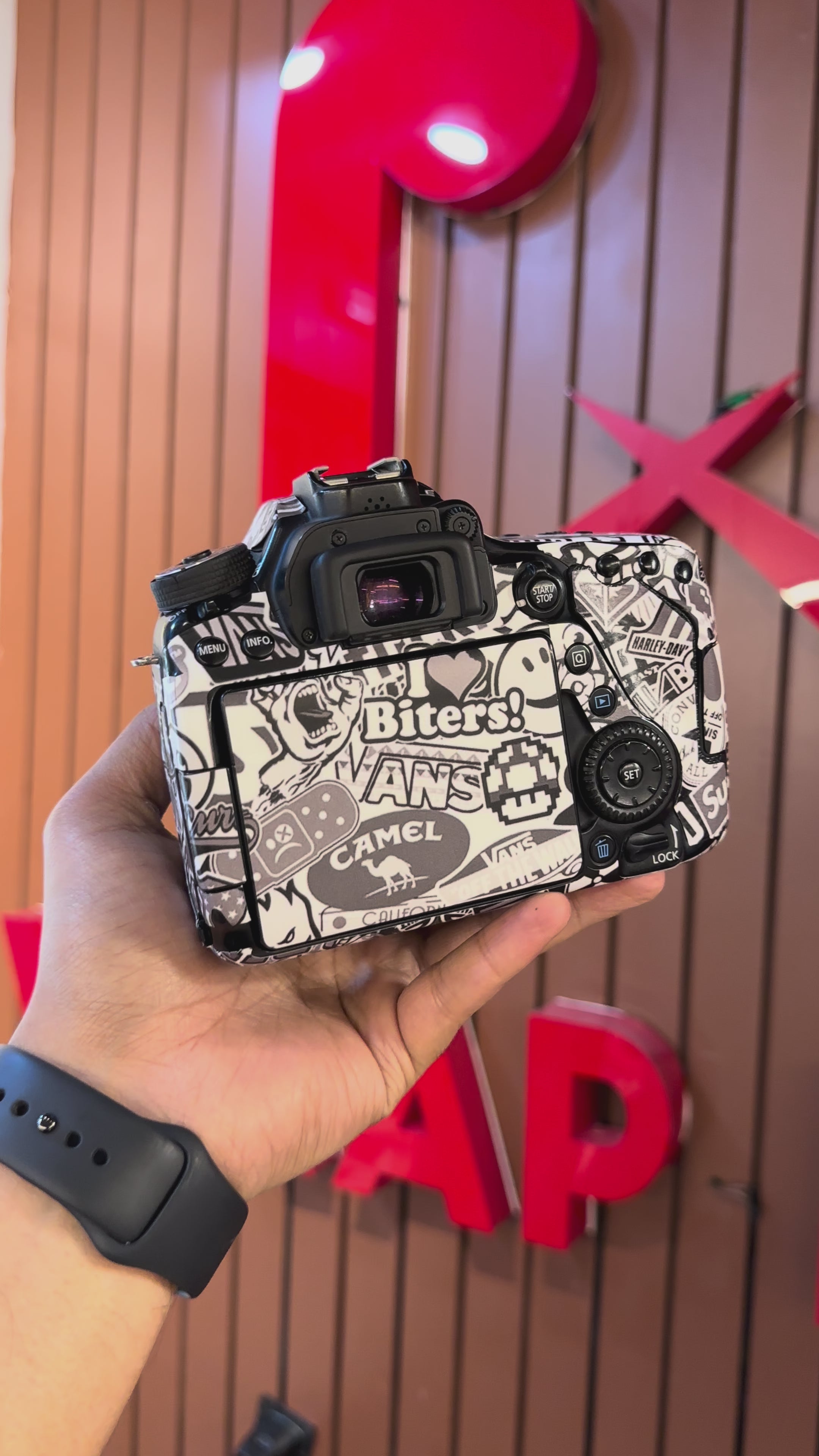 Black & White Doodle Camera Skin