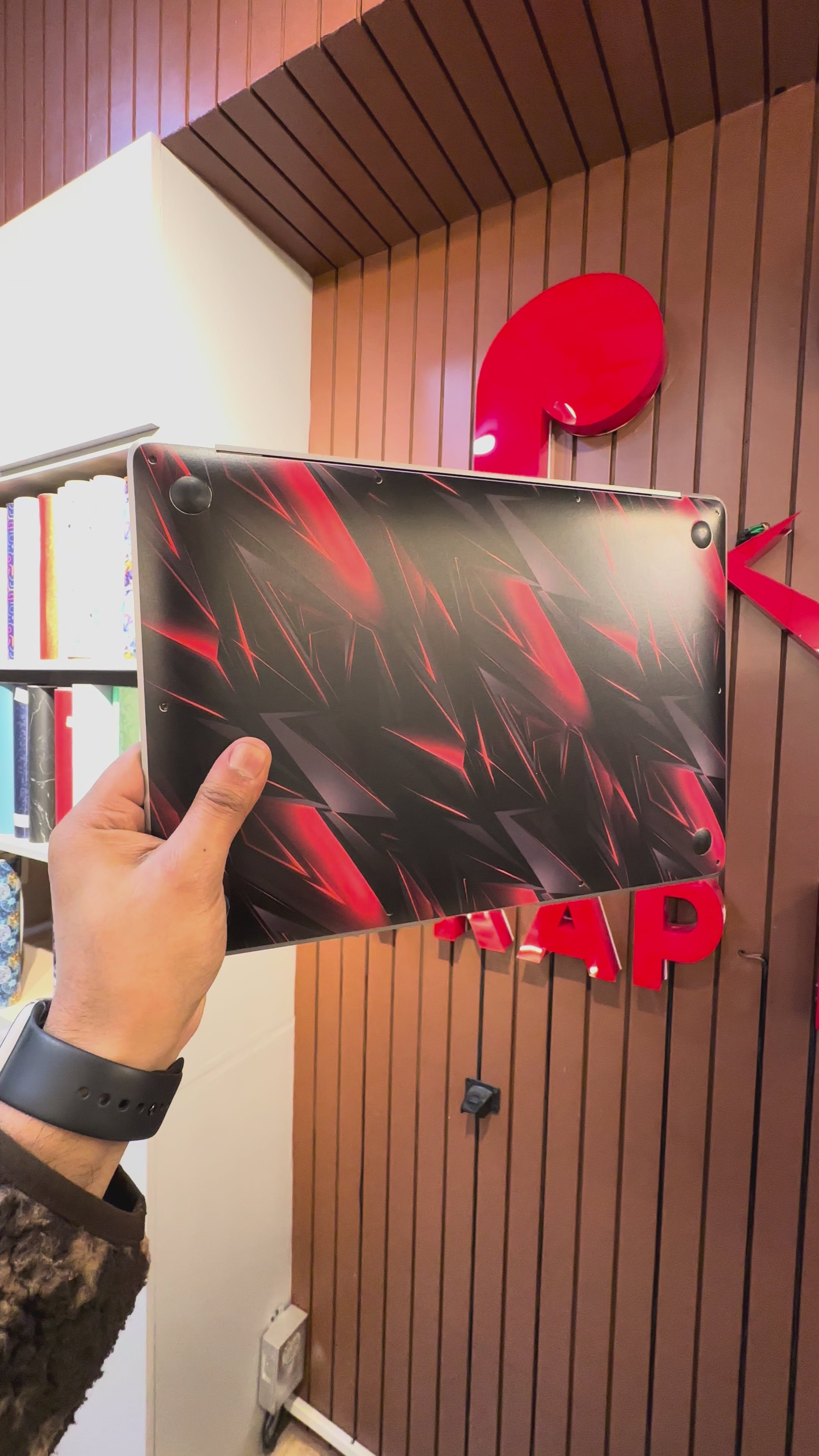 Red Slash – Abstract Gamer Edition Laptop Skin
