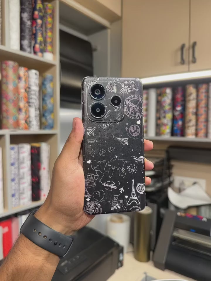 Wanderlust Doodle World Mobile Skin